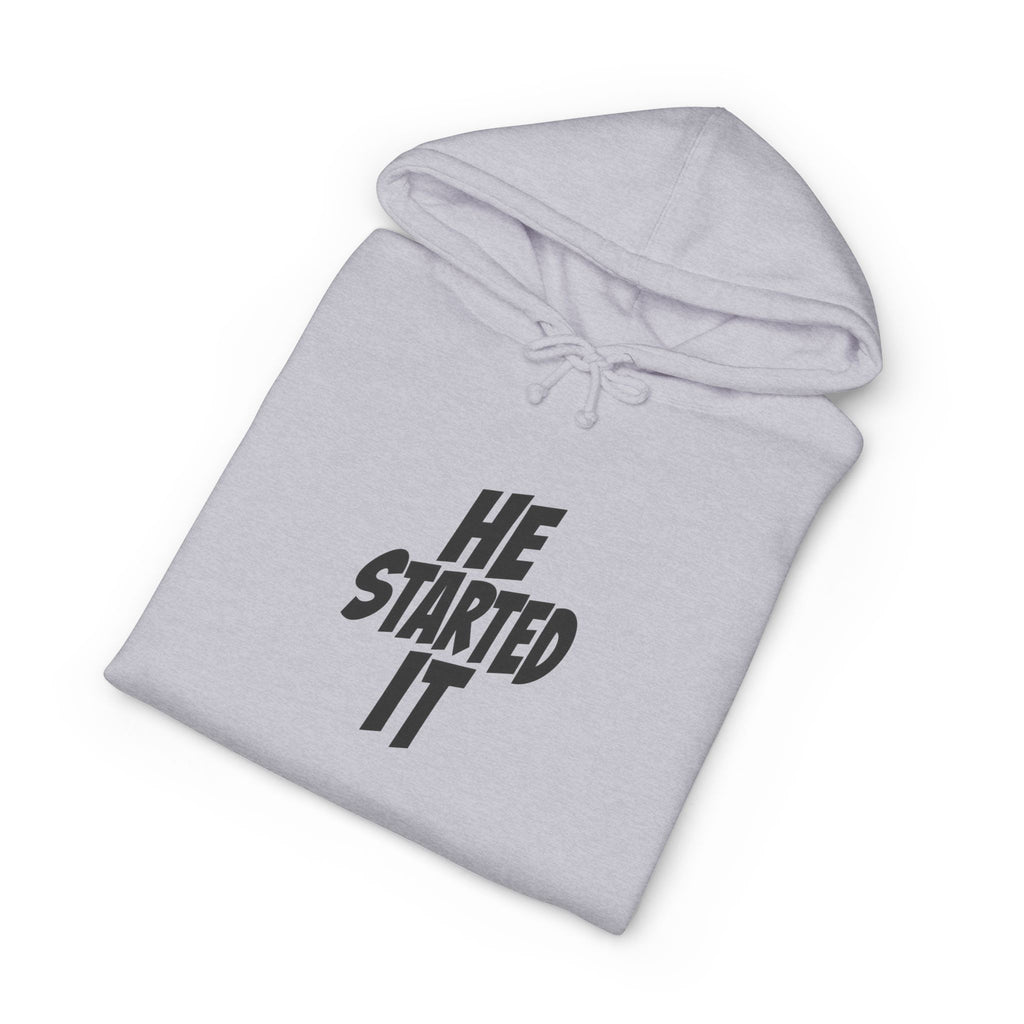 He Started It Hoodie – Duck Camo (Heavyweight)
