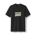 "Couples Therapy Graduate" funny couples graphic on a black Next Level heavyweight oversized tee - Couples Therapy Apparel