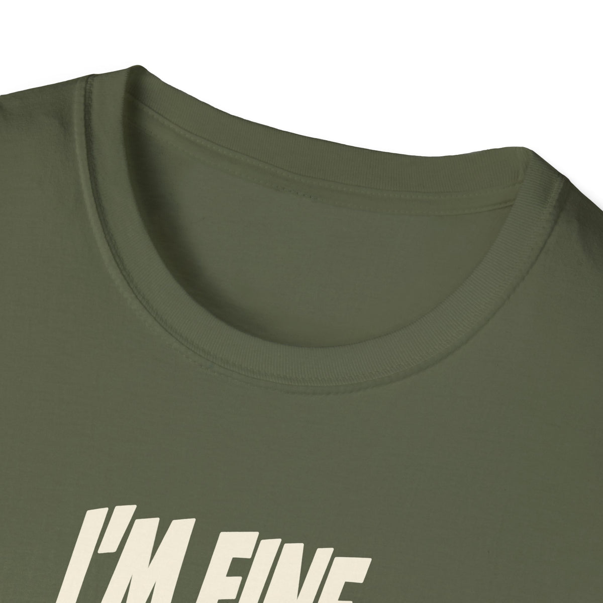 "I'm Fine. Probably." funny couples graphic on a Gildan Softstyle unisex tee - Couples Therapy Apparel (view 9)