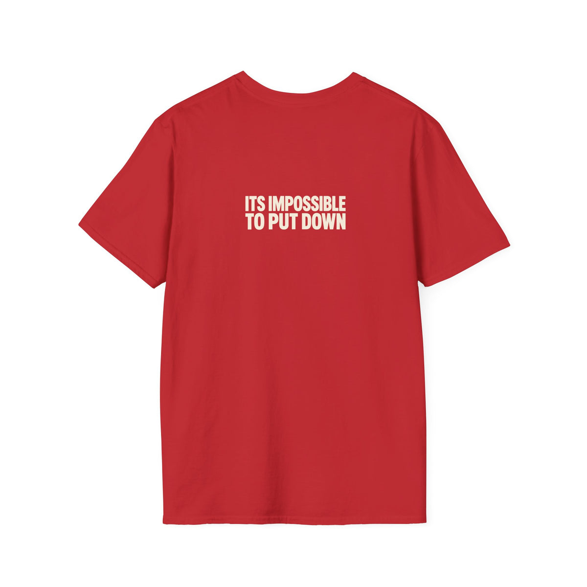 "Anti-Gravity Book" funny couples graphic on a Gildan Softstyle unisex tee - Couples Therapy Apparel (view 14)