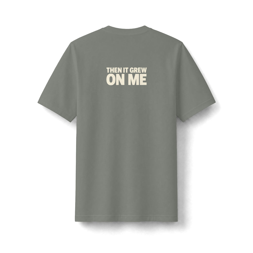 "I Used to Hate Facial Hair" funny couples graphic on a black Next Level heavyweight oversized tee - Couples Therapy Apparel (view 6)