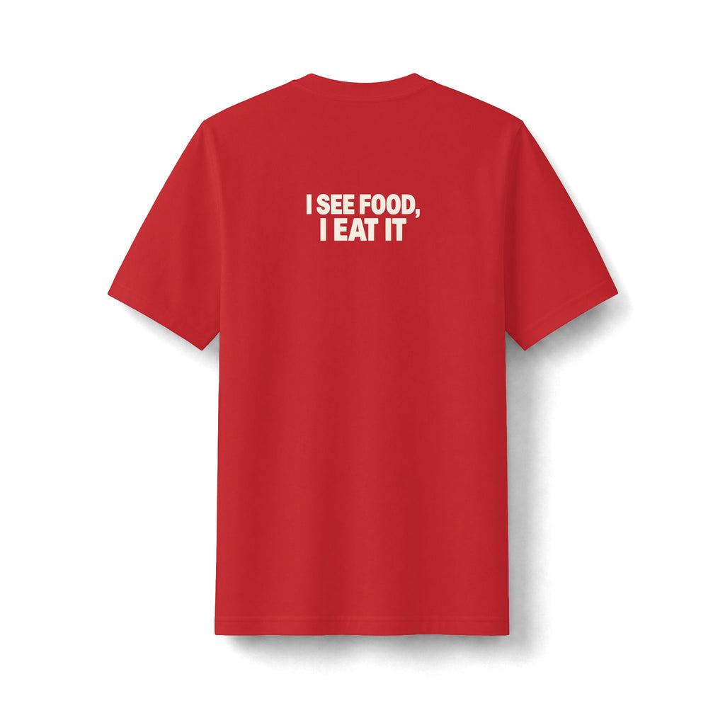 "I'm on a Seafood Diet" funny couples graphic on a black Next Level heavyweight oversized tee - Couples Therapy Apparel (view 8)