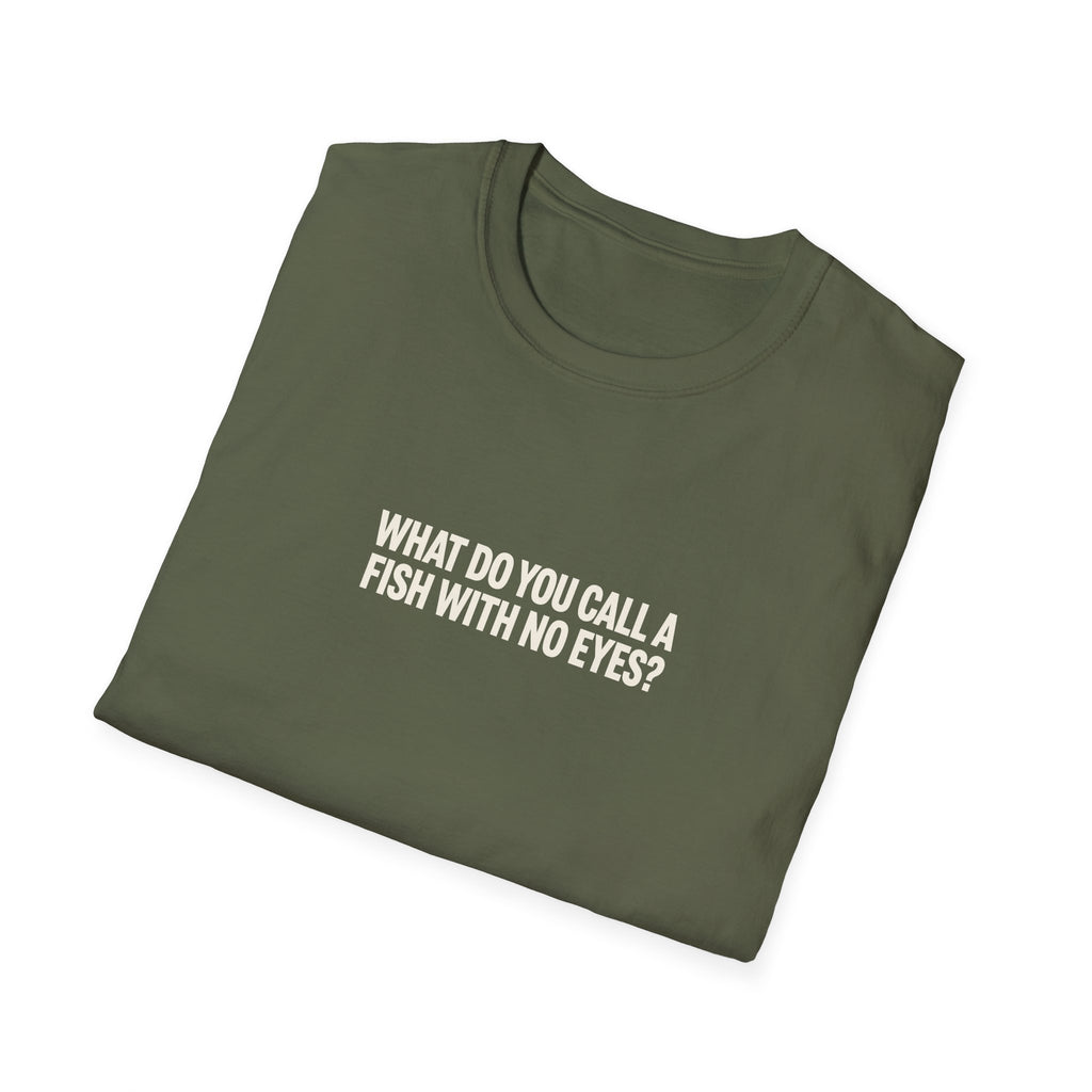 "Fish With No Eyes" funny couples graphic on a Gildan Softstyle unisex tee - Couples Therapy Apparel (view 10)