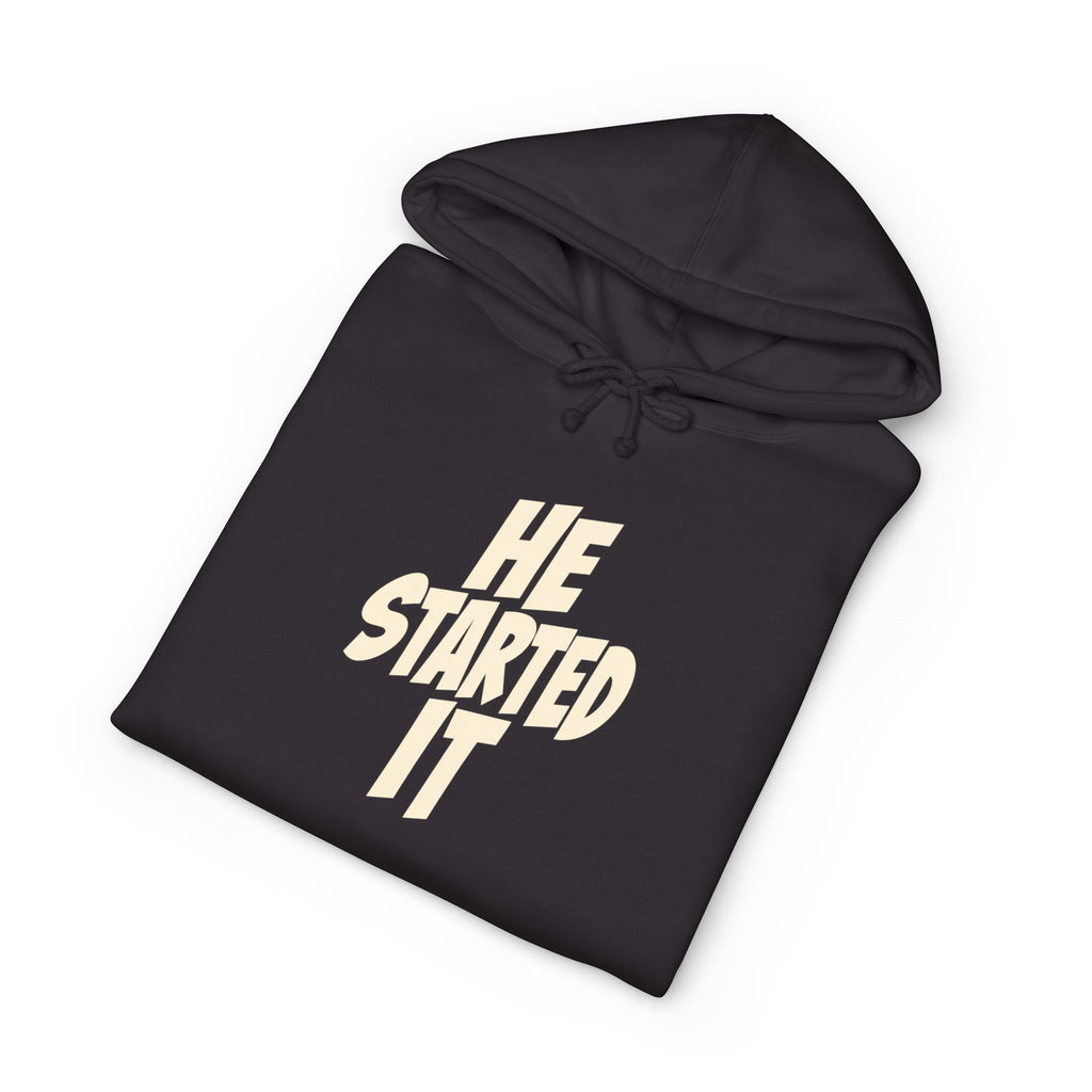 He Started It Hoodie – Duck Camo (Heavyweight)