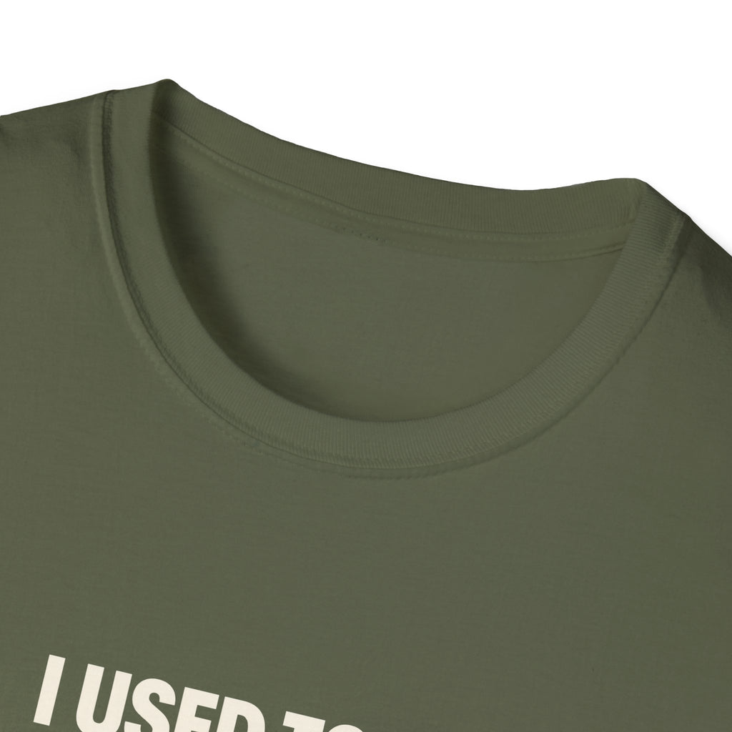 "I Used to Be a Banker" funny couples graphic on a Gildan Softstyle unisex tee - Couples Therapy Apparel (view 9)