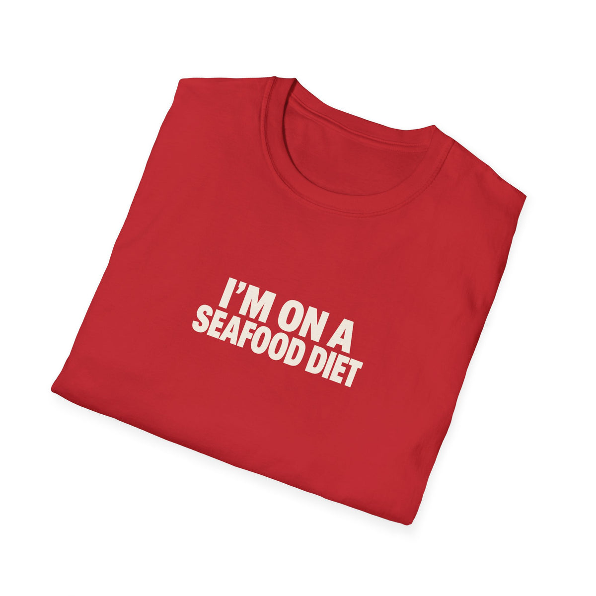 "I'm on a Seafood Diet" funny couples graphic on a Gildan Softstyle unisex tee - Couples Therapy Apparel (view 16)