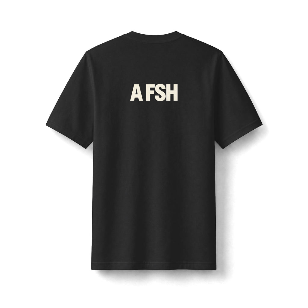 "Fish With No Eyes" funny couples graphic on a black Next Level heavyweight oversized tee - Couples Therapy Apparel (view 5)